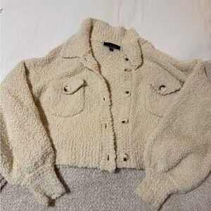 Blue Blush Beige Teddy Jacket